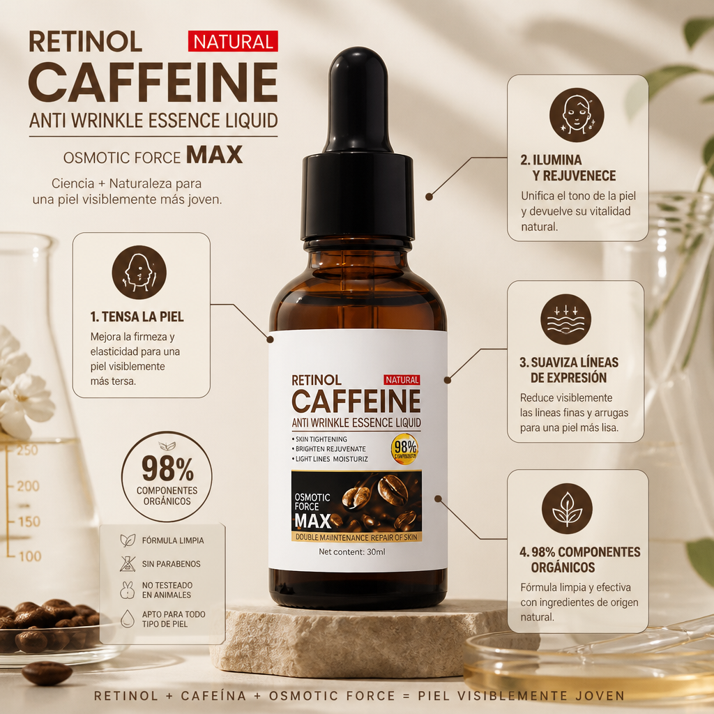 Serum Retinol Cafeina Antiarrugas 30ml