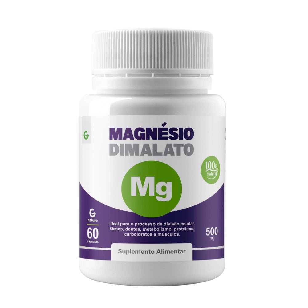 Magnesio Dimalato 500 mg – Para Calambres, Cansancio y Músculos · 60 Cápsulas