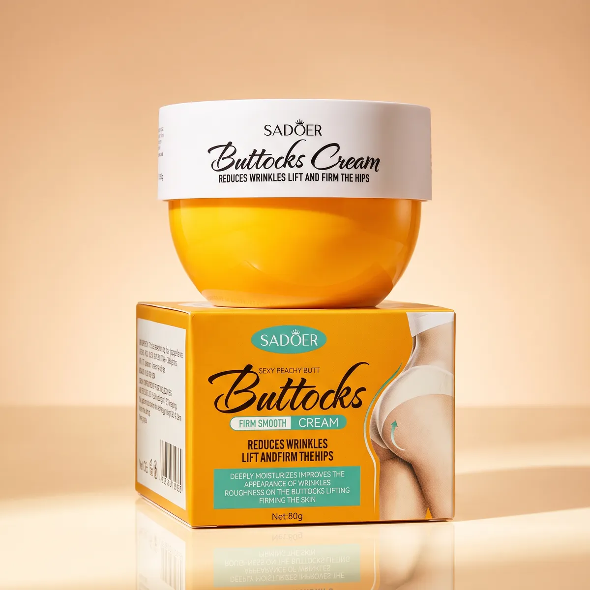 Crema Reafirmante para Glúteos SADOER Buttocks Cream | Piel más Firme y Suave 80 g