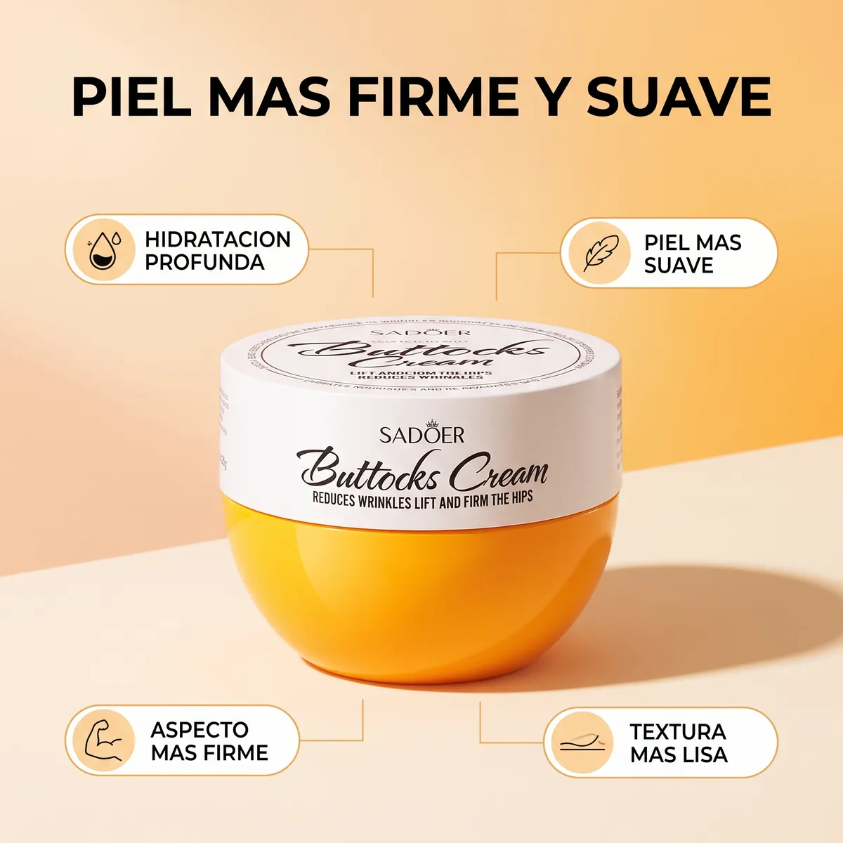 Piel más firme y suave: hidratación profunda, piel más suave, aspecto más firme, textura más lisa